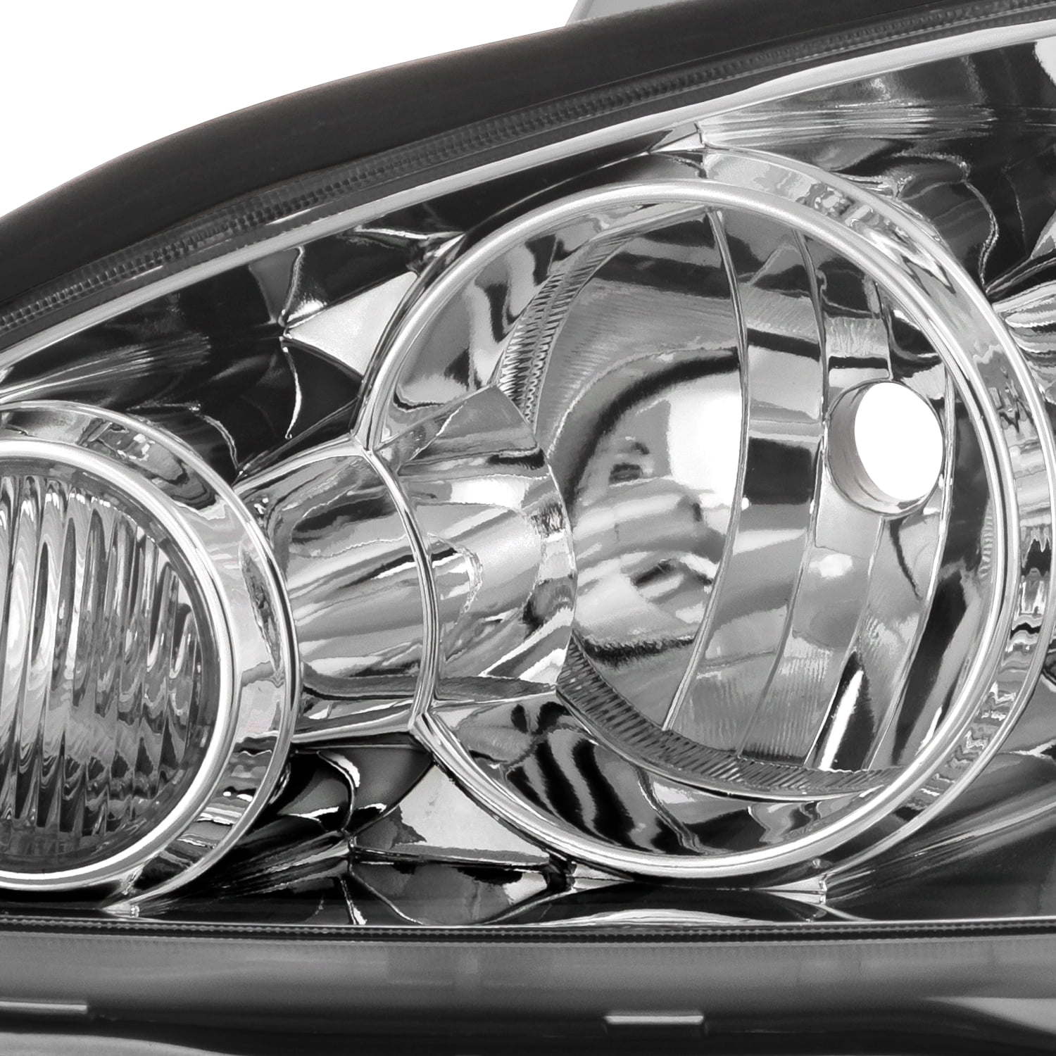 AKKON - Fits 2005 2006 Camry Sedan Halogen Type Chrome Headlights Pair Replacement Left Driver + Right Passenger