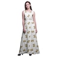 thumbnail image 1 of Bimba Robe de Soirée Sans Manches à Col Rond Imprimé Papillon pour Femmes - Moyen, 1 of 6