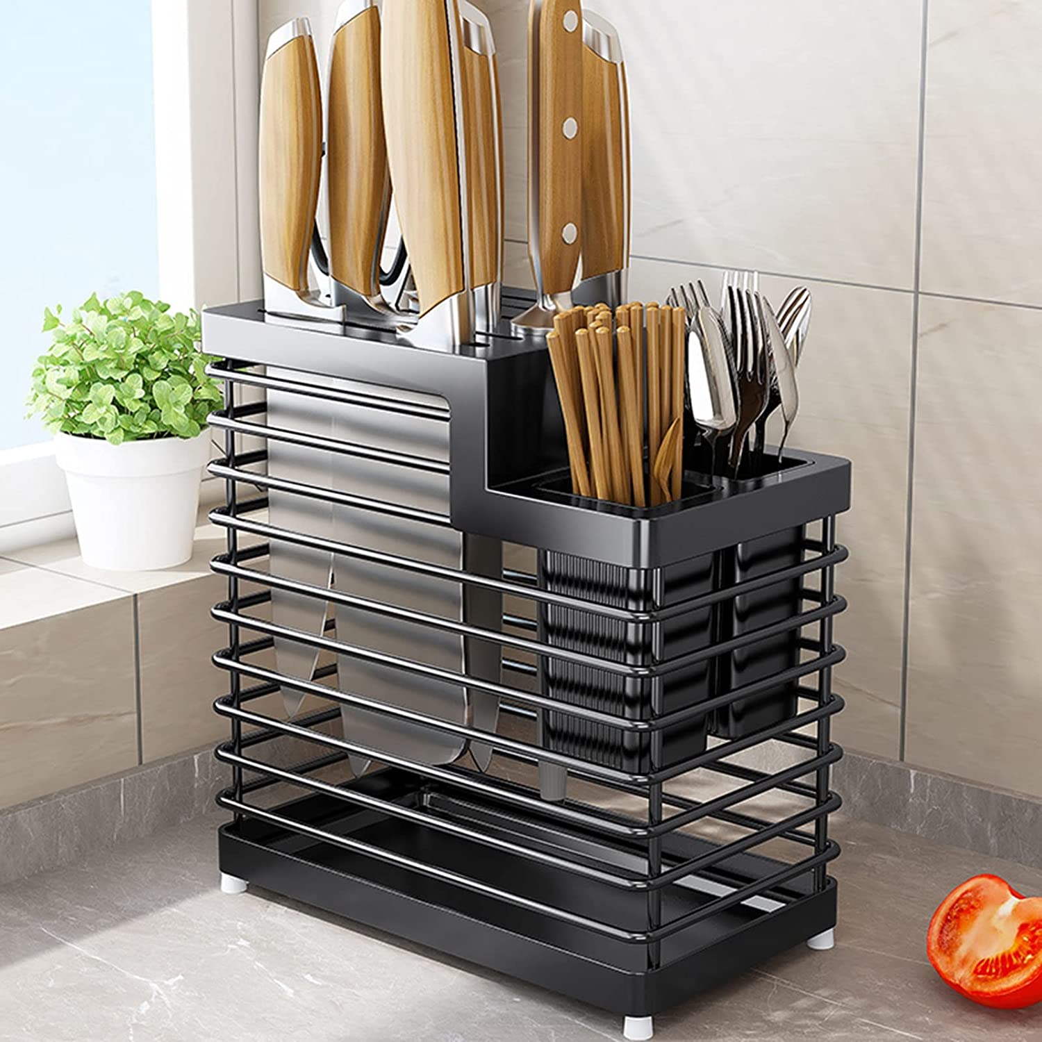 UMMH Steel Knife Block Universal Knife rack Organizer Kitchen
