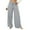 Gray, variant on Women's Wide Leg Linen Pants With Pockets Lightweight Elastic Waisted Drawstring Loose Lounge Trousers White