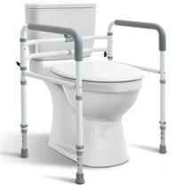 WeHwupe Toilet Rails - Toilet Safety Rail for Elderly Adults - Adjustable Bathroom Toilet Handles - Toilet Safety Frame & Rails - Toilet Grab Bars for Senior, Handicap & Disabled,Fits Most Toilets