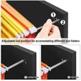 thumbnail image 5 of PERUYQ File Cabinet, Under Desk Vertical Cabinet With 2 Drawers and Open Compartment, Printer Stand with Lockable Wheels for A4 Letter Size Hangable File Folders for Home Office(Black), 5 of 18