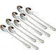 thumbnail image 1 of Zhuge 8 cucharas de acero inoxidable con mango largo, cucharas para helado, cucharas para mezclar largas, cucharas para té helado (plata), 1 of 3