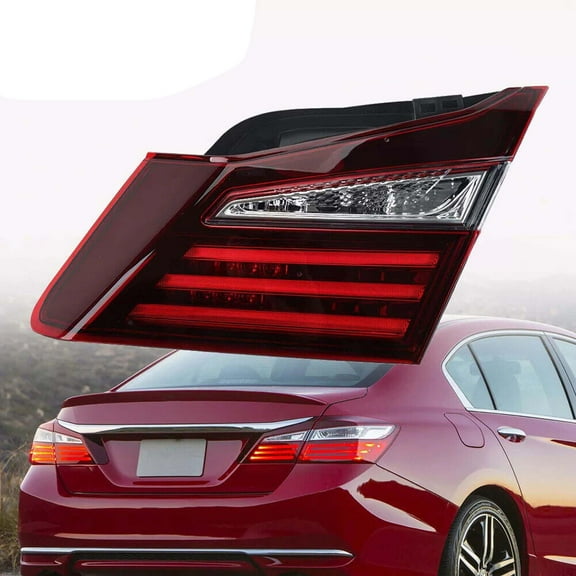 MZORANGE Passenger Side Inner Tail Light For 2016-2017 Honda Accord Rear Brake Stop Lamps