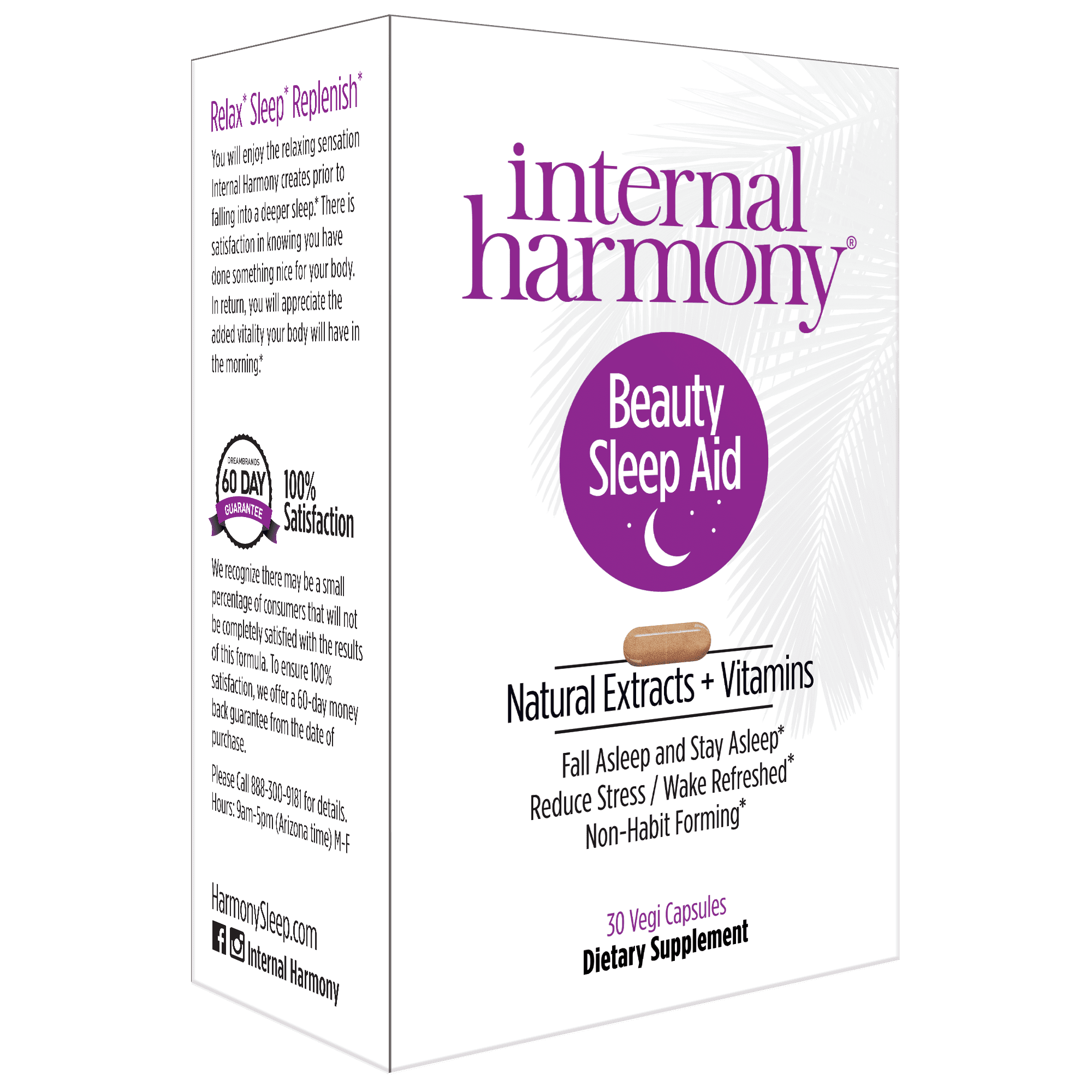 Internal Harmony Beauty Sleep Aid Supplement for Women with Vitamin D3