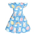 thumbnail image 7 of NAISIBABY Girls Casual Dresses, Cute Prints Ruffles Sleeveless Crewneck Summer Flowy Sundress Blue Size 10, 7 of 7