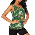 thumbnail image 2 of Xecao Vegan print women's scoop neck, loose-fit workout tank tops for the gym., 2 of 9