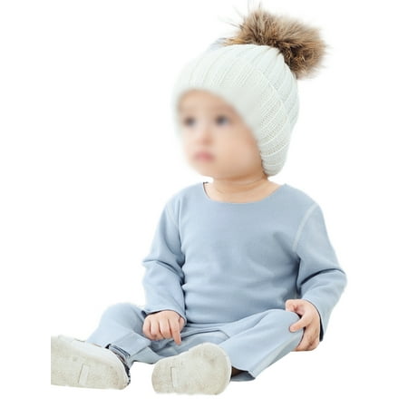Bomotoo Baby Warm Homewear Solid Color Basic Jumpsuit Sleeping Soft Long Sleeve Sleepwear Blue Jumpsuit 66cm