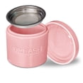thumbnail image 1 of Bacon Grease Oil Container Storage Can Keeper Wstainless Strainer Paleo Keto Pour Spout Ceramic Porcelain Stoneware Fat Separator Filter Multiple Colors Pink, 1 of 1