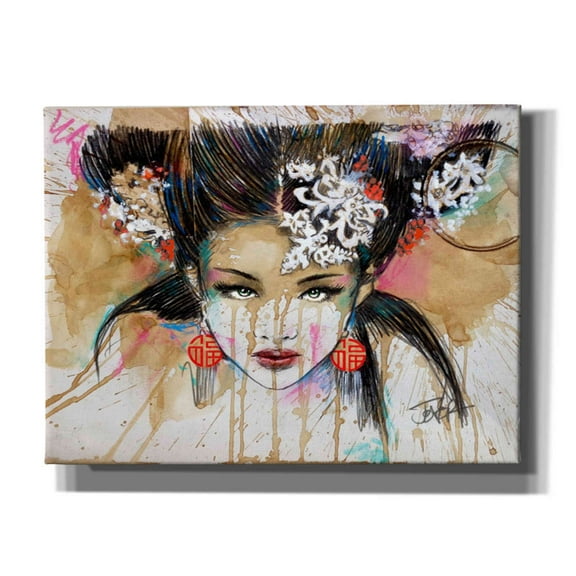 Epic Graffiti 'Lady Luck' by Loui Jover, Canvas Wall Art, 16"x12"