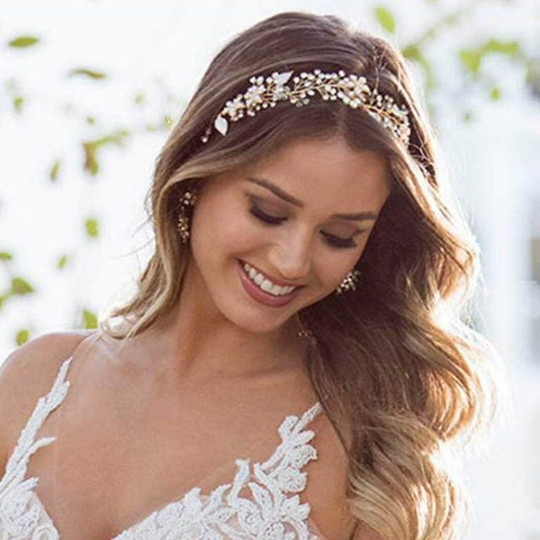 Flower Girl Headband for Weddings Baby Girl Flower Pearl Hair