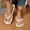 White, variant on Women's Rhinestone Bow Flip Flops, Open Toe with Loop Accent, Glam Comfort Footwear for Summer Black 40