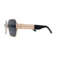 thumbnail image 3 of Womens Metal Rim Oversize Mafia Mob Fashion Sunglasses Gold Black, 3 of 4