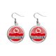 thumbnail image 1 of La parte china emblema Rojo patriotismo Pendientes pendientes de plata colgantes joyas señora Unbranded M, 1 of 3