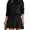 black, variant on Women 2‑Piece Knit Outfit, Long Sleeve Sweater Top & Pleated Mini Skirt Set