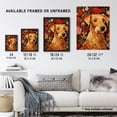 thumbnail image 4 of Bright And Bold Flowers Golden Terrier Dog On Elegant Floral Backdrop William Morris Style Pattern Artwork Framed Wall Art Print A4, 4 of 5