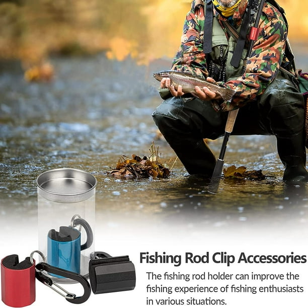 Fishing Rod Holder Fly Rod Holder with Keychain Fishing Rod Clamp for Fly Fishing  Wearable Fishing Rod Clip Fishing Pole Holder Fishing Gear
