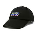 thumbnail image 4 of DALIX Colorful Happy Hat Mens Womens Embroidered Baseball Cap in Black, 4 of 7