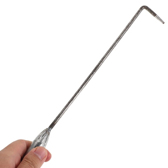 OUNONA Metal Fireplace Poker Tool for Indoor and Outdoor Fire Pits, Handle Iron Fire Pit Poker for Management
