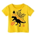 thumbnail image 3 of SonxaHe Toddler Boy's T Shirt Halloween Graphic Short Sleeve Tee Children Party Loose T-Shirt Yellow,Sized 4-5, 3 of 3