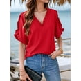 thumbnail image 2 of Womens Summer Tops Red L, 2 of 4