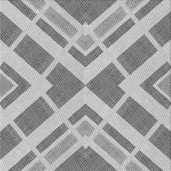 Ahgly Company Indoor Square Patterned Platinum Silver Gray Area Rugs, 8' Square