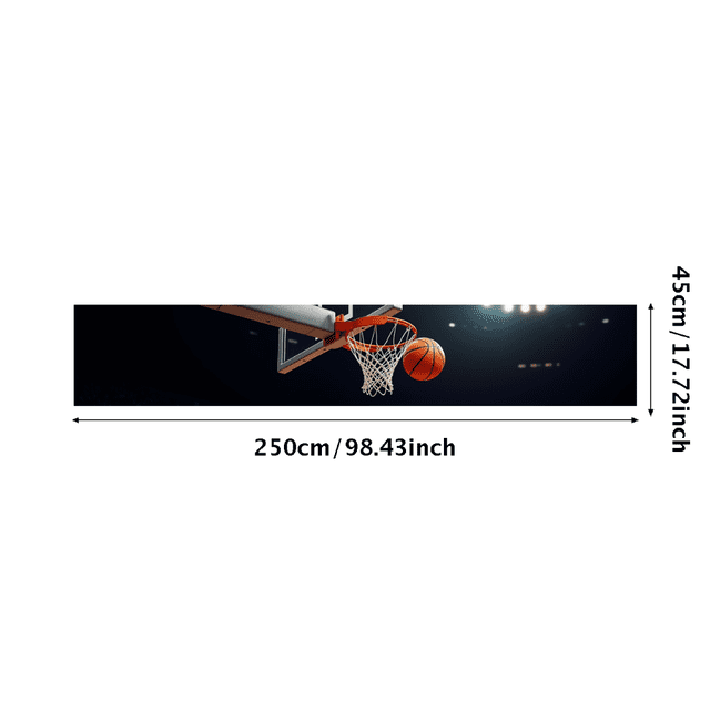 Basketball Themed Dynamic Background Backdrop Banner with Ball Dunking into Hoop Party Decorations for Sports Events Basketball Parties Photo Booths Team Celebrations