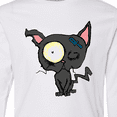 thumbnail image 4 of Inktastic Goth Animals Pets Black Cat Long Sleeve Youth T-Shirt, 4 of 5