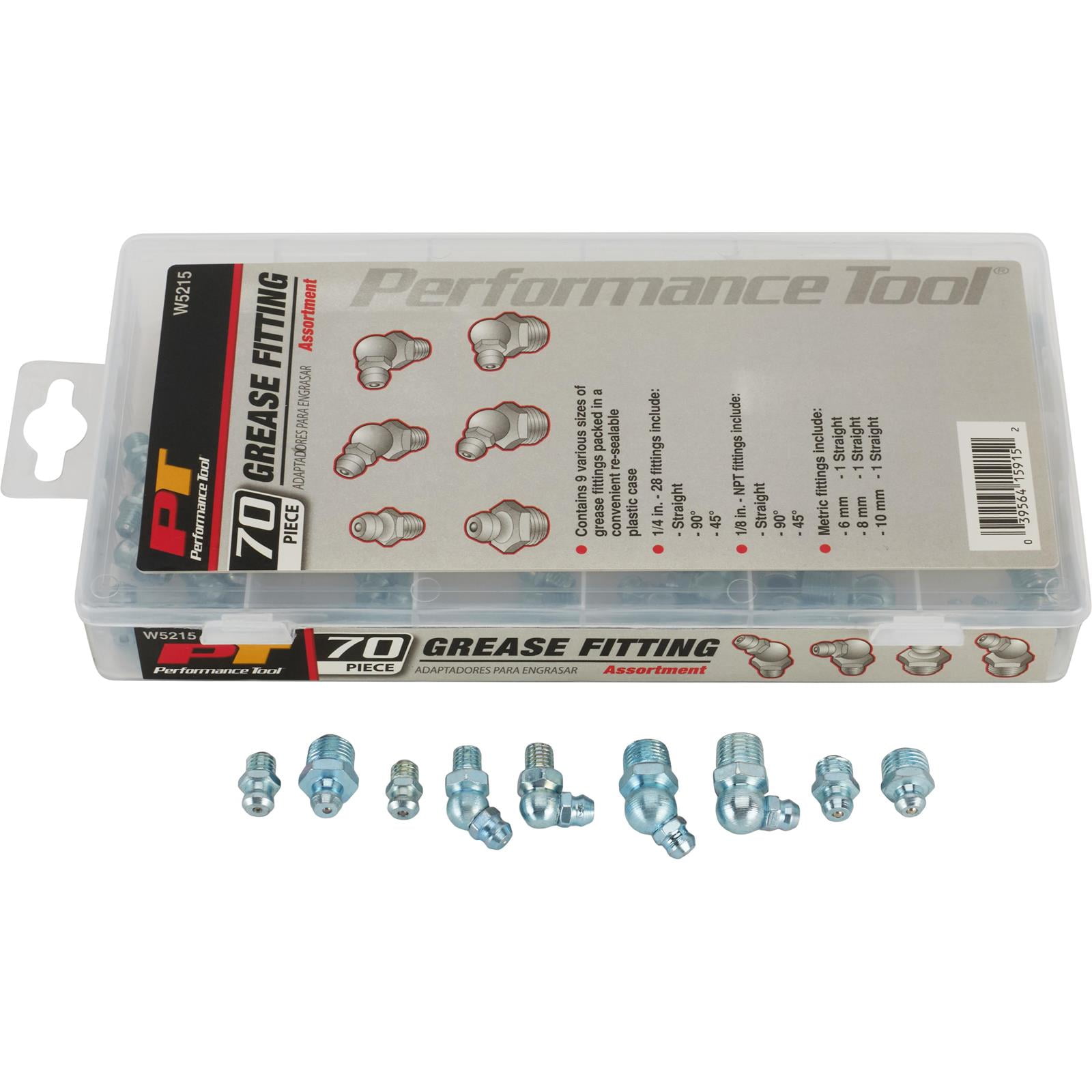 Grease Zerk Fitting Assortment - 70 Piece