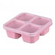 thumbnail image 1 of Bento Snack Box, contenedores de alimentos de 4 compartimentos, contenedor de alimentos dividido reutilizable para trabajo de viaje, fiambrera de Rosa, 1 of 8