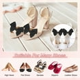 thumbnail image 4 of Uxcell 4-Pack Clips de Zapatos con Lazo, Hebilla de Zapato Elegante Desmontable de Satén para Accesorios de Tacones de Novia [Negro], 4 of 7