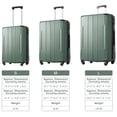 thumbnail image 5 of 2 Piece Hardside Spinner Wheel Luggage Set with Wheels and 3 Digit Combination Lock, 28" 20" 2 Size Suitcase Set, 5 of 8