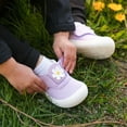 thumbnail image 4 of JAN & JUL Girls' Easy-On Toddler Shoes, Lightweight for First Walkers (Purple Daisy, Size 5 Toddler), 4 of 9