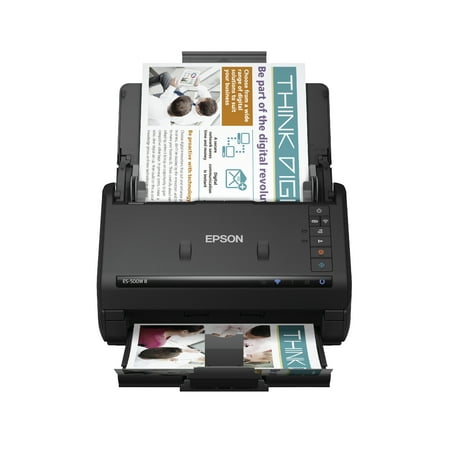 Epson WorkForce ES-500W II Wireless Color Duplex Desktop Document Scanner for PC and Mac, with Auto Document Feeder (ADF) and Scan from Smartphone or Tablet