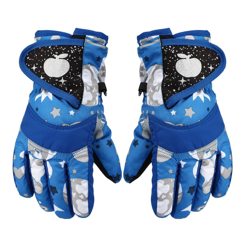 Kids Ski Gloves Waterproof Winter Windproof Outdoor Riding Full Finger Warm New 