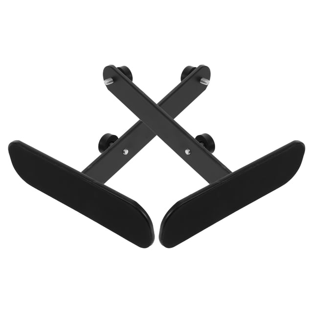 Phenofice 2Pcs Black Carbon Steel T Shaped Pegboard Desk Fixing Brackets for Stable Tabletop Support