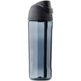 thumbnail image 2 of Owala FreeSip Clear Tritan Plastic Water Bottle with Straw, BPA-Free Sports Water Bottle, Great for Travel, 25 Oz, Very, Very Dark (Pack of 1), 2 of 4