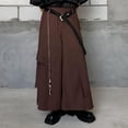 thumbnail image 3 of SONXAHE Men's Draped Panel Wide Leg Pants Split Layer Urban Walk Long Trouser, 3 of 3