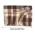 thumbnail image 2 of Bufanda grande de celosía cálida de invierno con rejilla grande y Mantón largo de moda, 2 of 5