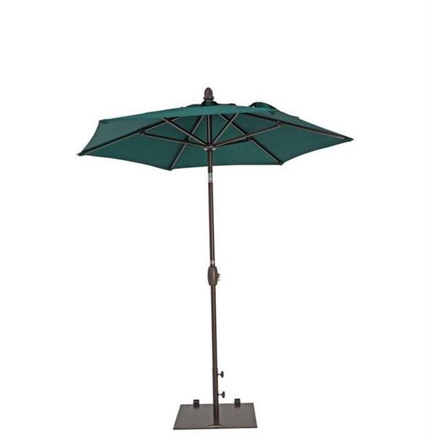 Jewett Cameron UAM076PFG 7 Pieds Ombre Réelle Plus Parasol de Jardin avec Bouton Poussoir Inclinable et Manivelle & 44; Vert Forêt