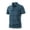 #0008-Light Blue, variant on Qiyinn Men Short Sleeve Polo Shirt Classic Plaid Collar Button Down Casual Summer Cotton Blend Tops for Adult