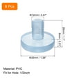 thumbnail image 2 of Uxcell 8Pack 12mm/0.47 Topes de mesa de vidrio con vástago para mesa de patio y gabinete, se ajusta a agujero de 1/2inch, claro, 2 of 7