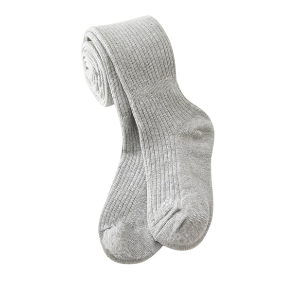 ManxiVoo Leggings en Tricot de Coton Peigné pour Tout-Petites Filles Collants Extensibles de Poids Moyen avec Taille Haute Confort pour Usage Quotidien Taille g Gris