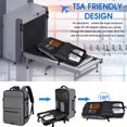 thumbnail image 5 of Travel Backpack for Men Women 17.3 Inch Laptop Backpack Large 40L Flight Approved Carry-On Backpack Waterproof Computer, 5 of 5