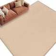 thumbnail image 2 of Khaki Solid Color 5'x7' Area Rug, Aesthetics Contemporary Luxury Washable Non-Slip Soft Rugs, Low-Pile Large Carpet for Living Room Bedroom Dining Room, Non-Shedding Accent Rug, 2 of 9