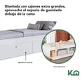 thumbnail image 2 of Base Cama Individual Con Cajones KingsHouse Recamara Blanco, 2 of 7