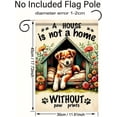 thumbnail image 2 of Rustic Dog Garden Flag 12x18 Inch Double Sided Paw Print Outdoor Welcome Yard Banner Decorative House Flag, 2 of 5