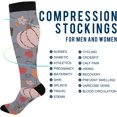 thumbnail image 4 of FREEAMG Banana Pattern Compression Socks for Women and Men, 1 Pair, 4 of 7