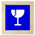 thumbnail image 1 of Cadre Photo Carré Bleu Fragile pour Affichage Mural Ou de Table, 1 of 3