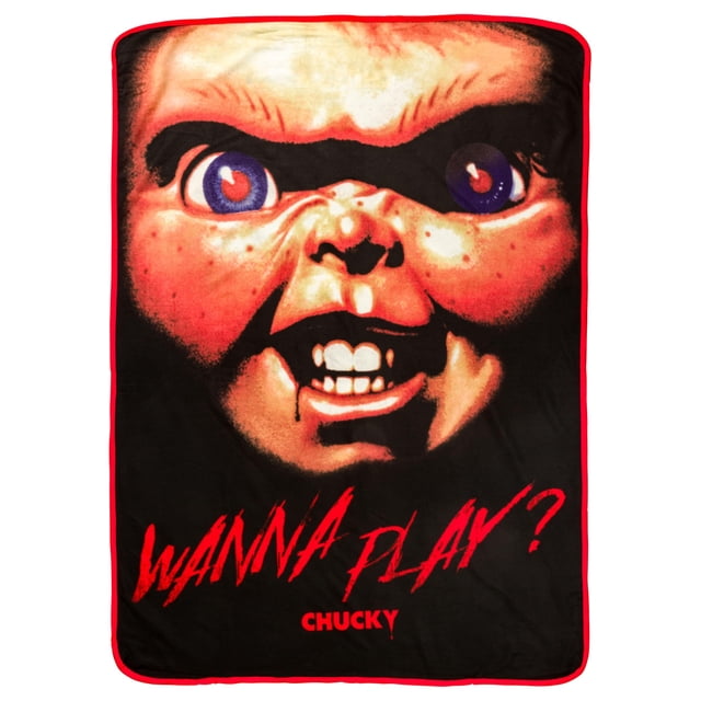 Manta polar plateada Buffalo Chucky Wanna Play, 45 x 60 cm